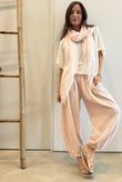 Annie Cushion Cotton Cuff Barrel Pant Antique Rose